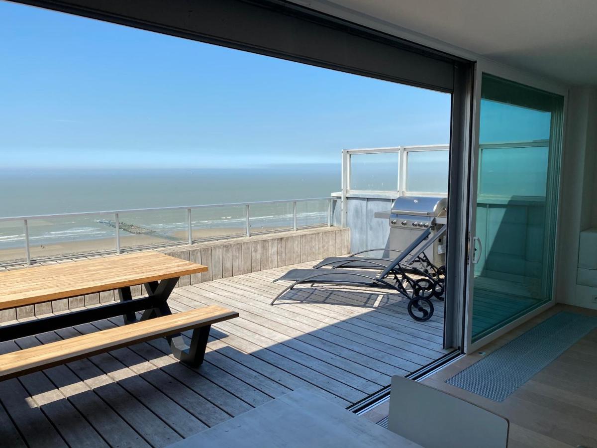 Ferienwohnung Penthouse Sea-Loft Blankenberge, Uniek Zeezicht, Luxeloft Met 40M2 Terras! Exterior foto